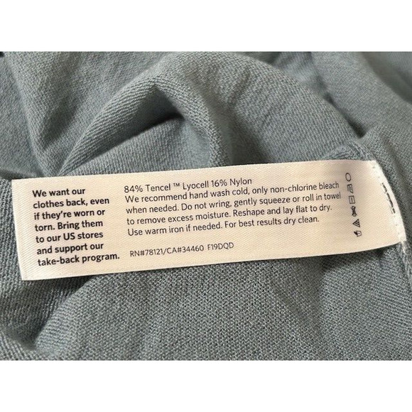 Eileen Fisher Tunic Sweater Knit Long Sleeve Crew Neck Pullover Blue Size XS - Picture 6 of 7